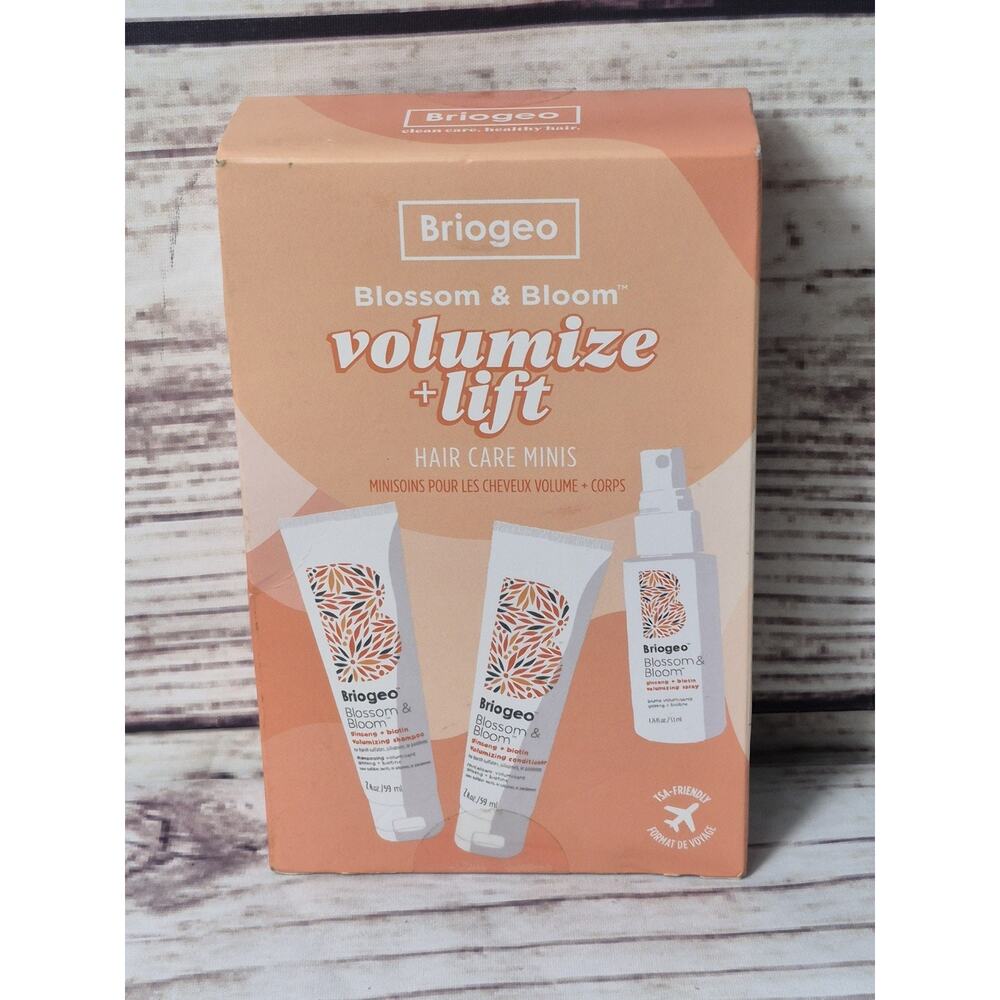 Blossom & Bloom Volumize + Lift Hair Care Minis Shampoo, Conditioner & Spray NEW